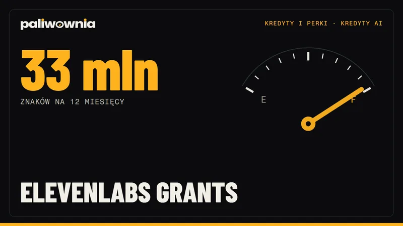 ElevenLabs Grants 2026 - 33 mln znaków za darmo dla startupu, warunki i wniosek krok po kroku